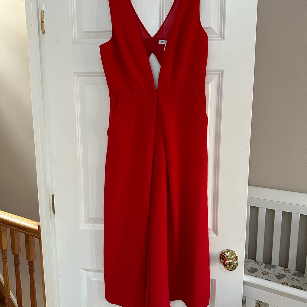 Red bcbg jumpsuit/dress